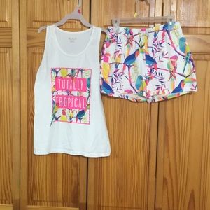 Size 14 tank top and shorts